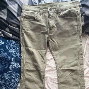 Levi’s 513 slim straight . 33x30 khaki/tan colored